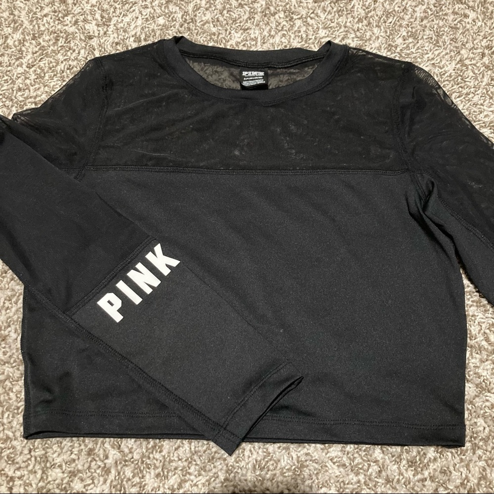 NWOT Victoria’s Secret PINK Mesh Detail Athletic Crop Top